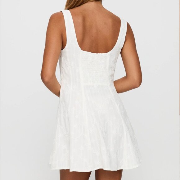 Princess Polly You Can Embroidered Mini Dress White (2) - Picture 3 of 5